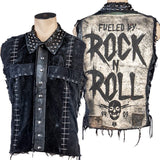 Custom Chop Shop Jacket Wornstar Custom Handmade Vest - Salvaged - Rider