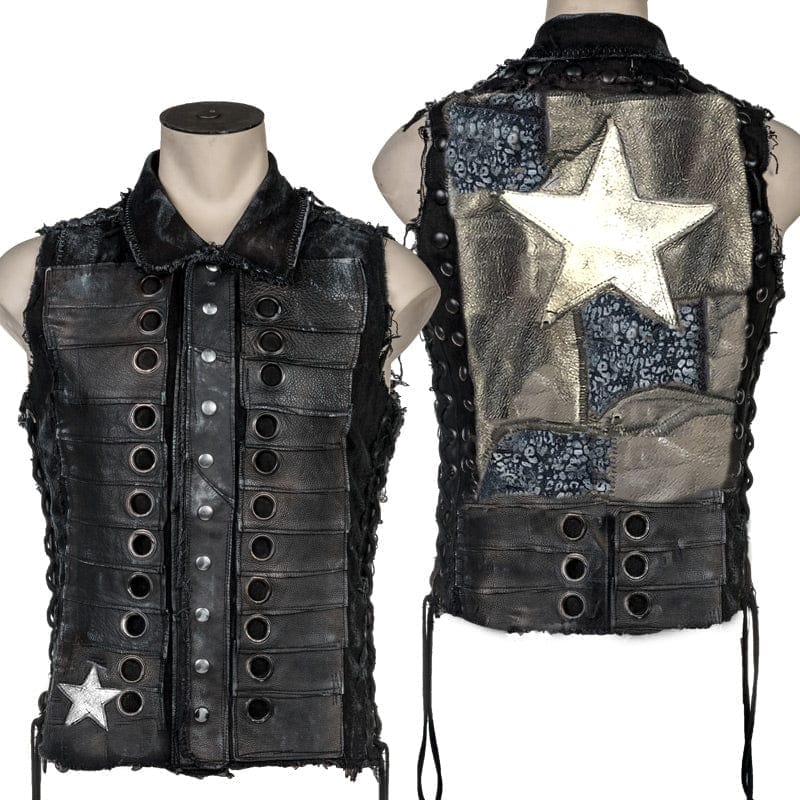Custom Chop Shop Jacket Wornstar Custom Handmade - Vest - Salvaged - Star Child