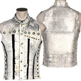 Custom Chop Shop Jacket Wornstar Custom Handmade Vest - Salvaged - White Rabbit