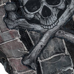 Wornstar Clothing men's custom vest. Handmade custom denim and leather rock vest. Rocker style black stretch denim custom-made stage vest.