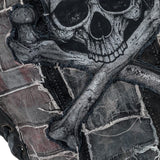 Wornstar Clothing men's custom vest. Handmade custom denim and leather rock vest. Rocker style black stretch denim custom-made stage vest.
