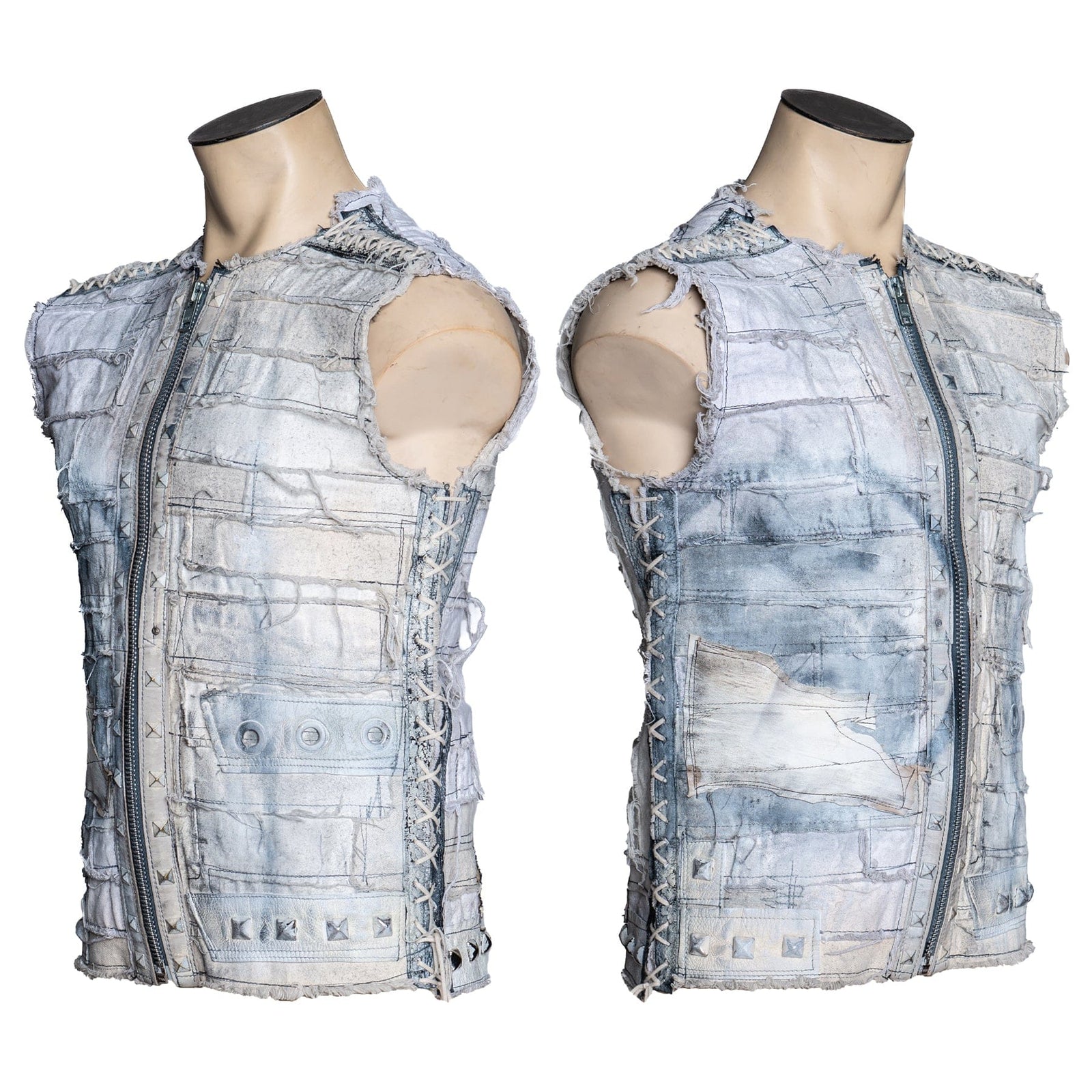 Custom Chop Shop Jacket Wornstar Custom Handmade Vest - Sandstorm - One of a kind - Ready to ship - Size Medium