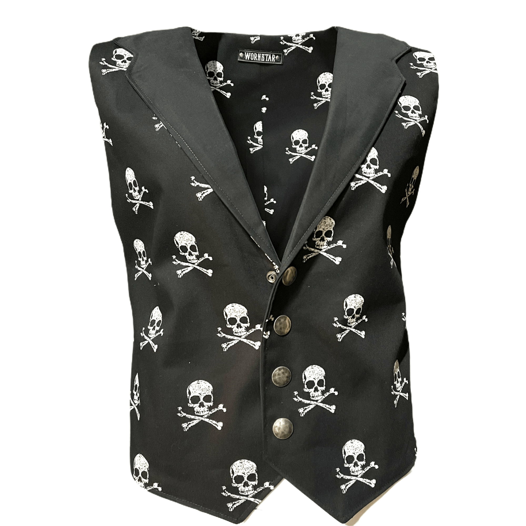 Custom Chop Shop Jacket Wornstar Custom Handmade - Vest - Skulls