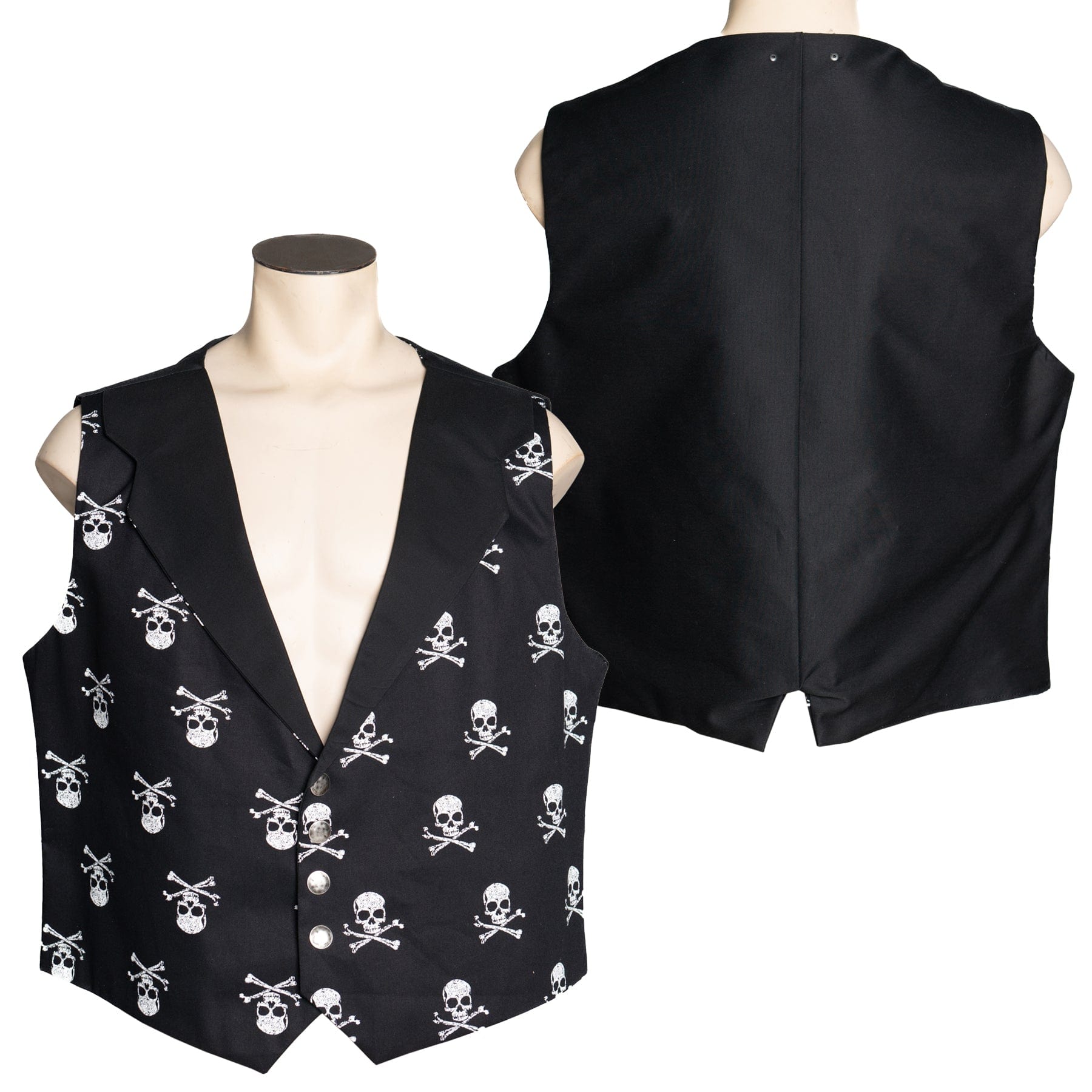 Custom Chop Shop Jacket Wornstar Custom Handmade Vest - Skulls - Ready to Ship - Size 2XL
