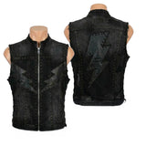 Custom Chop Shop Jacket Wornstar Custom Handmade Vest - Striker Black