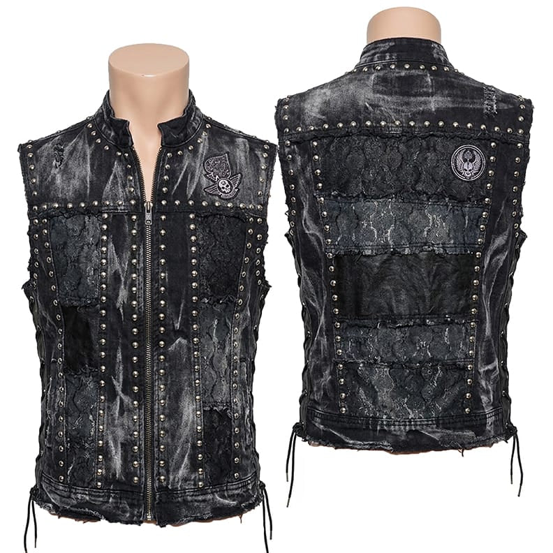 Custom Chop Shop Jacket Wornstar Custom Handmade Vest - Symphony