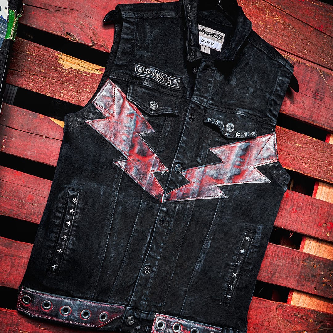 Custom Chop Shop Jacket Wornstar Custom Handmade Vest - Thunderstruck