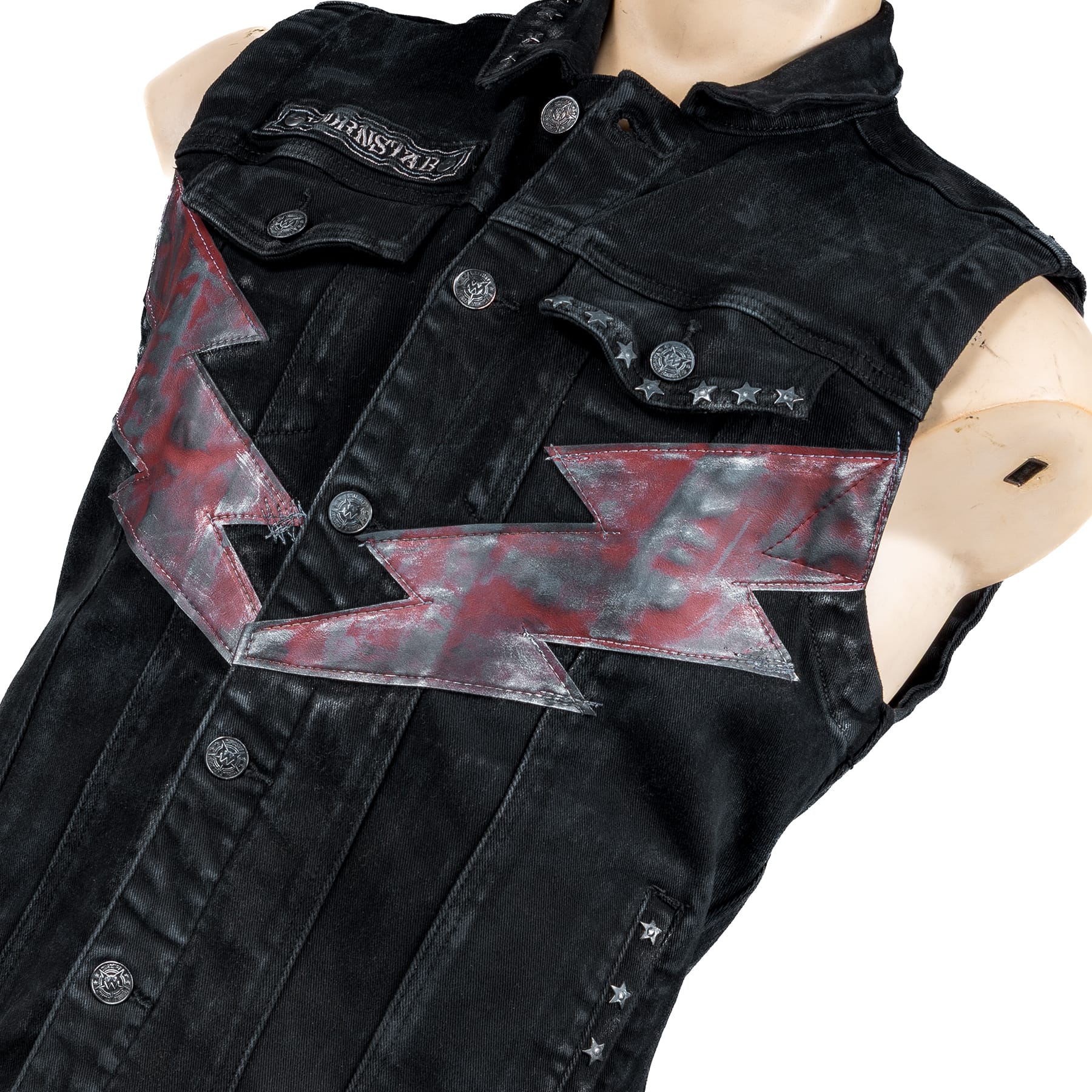 Custom Chop Shop Jacket Wornstar Custom Handmade Vest - Thunderstruck - Ready to Ship