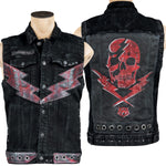 Custom Chop Shop Jacket Wornstar Custom Handmade Vest - Thunderstruck - Ready to Ship