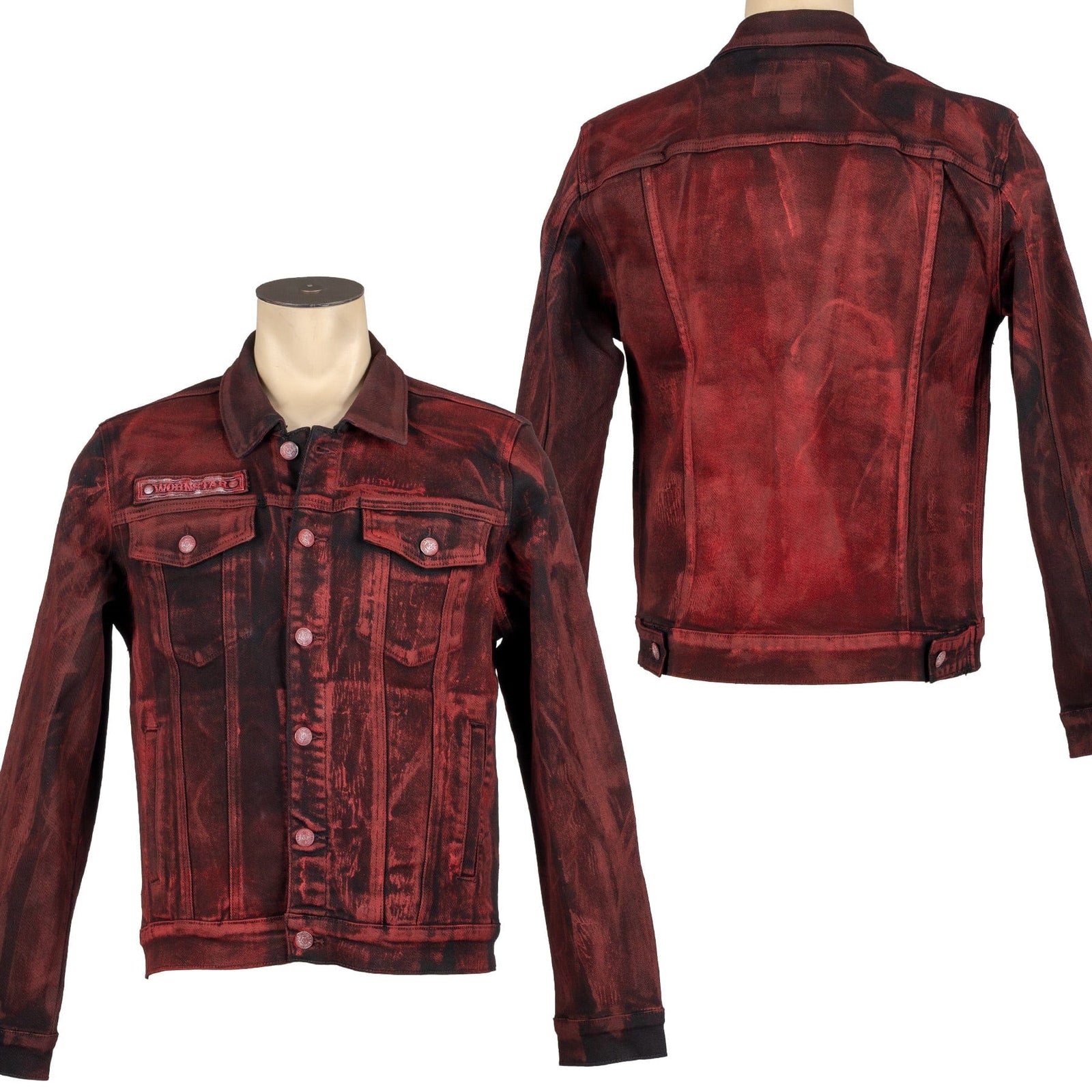 Custom Chop Shop Jacket Wornstar Custom Jacket - Black Cherry Alloy Washed