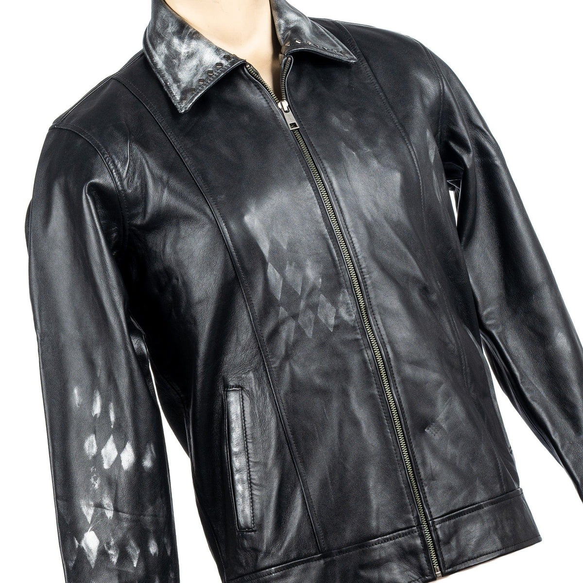 Custom Chop Shop Jacket Wornstar Custom Jacket - Black Diamond - Ready to ship - Size Medium - WSCJ25-001