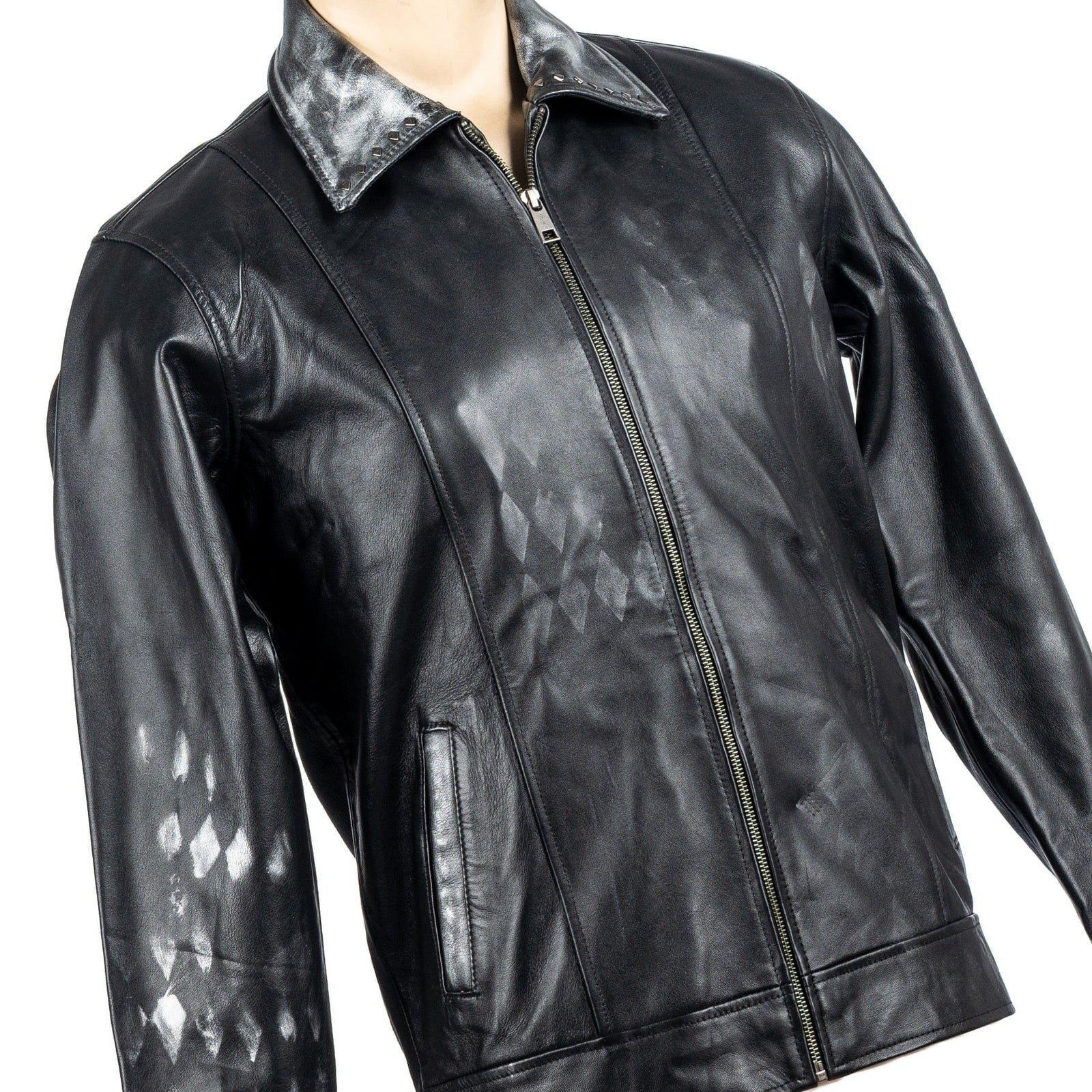 Custom Chop Shop Jacket Wornstar Custom Jacket - Black Diamond - Ready to ship - Size Medium - WSCJ25-001