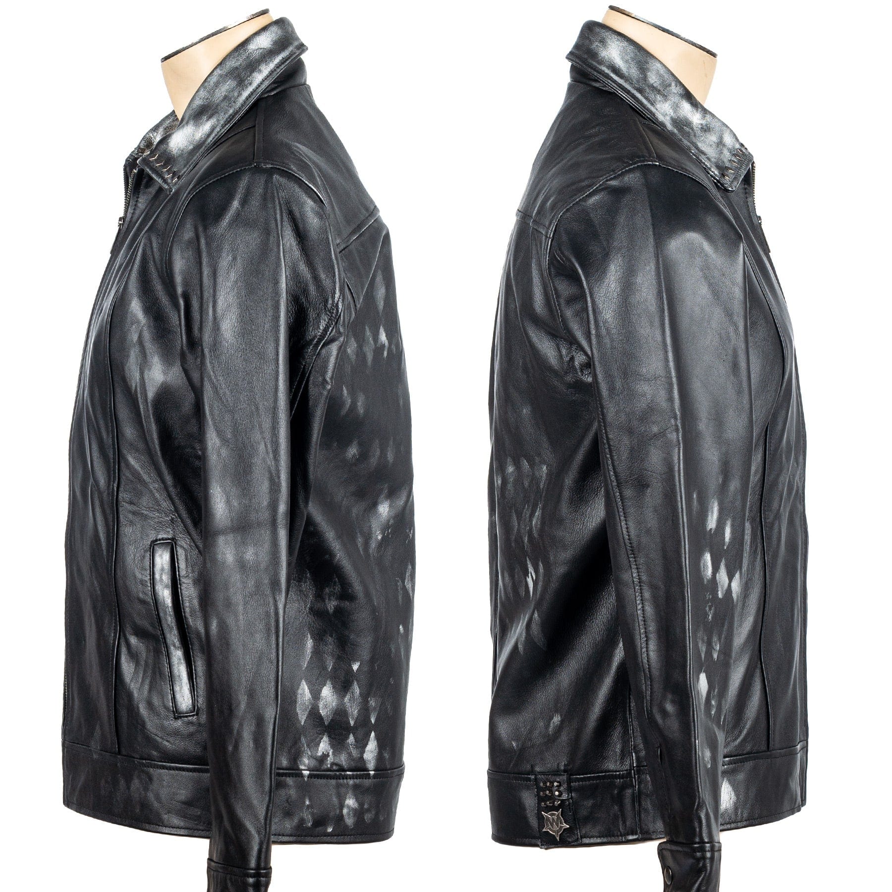 Custom Chop Shop Jacket Wornstar Custom Jacket - Black Diamond - Ready to ship - Size Medium - WSCJ25-001