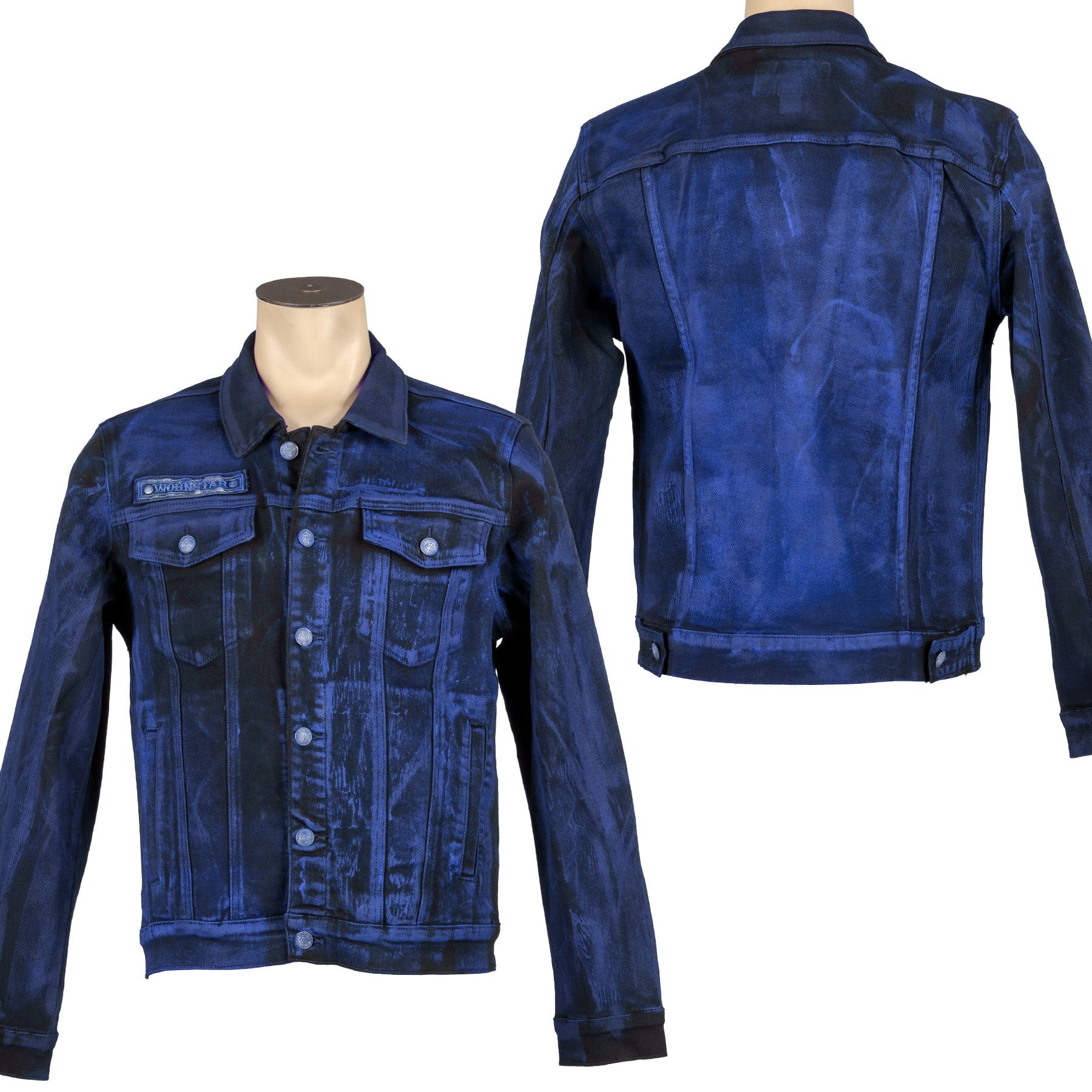 Custom Chop Shop Jacket Wornstar Custom Jacket - Cobalt Blue Alloy Washed