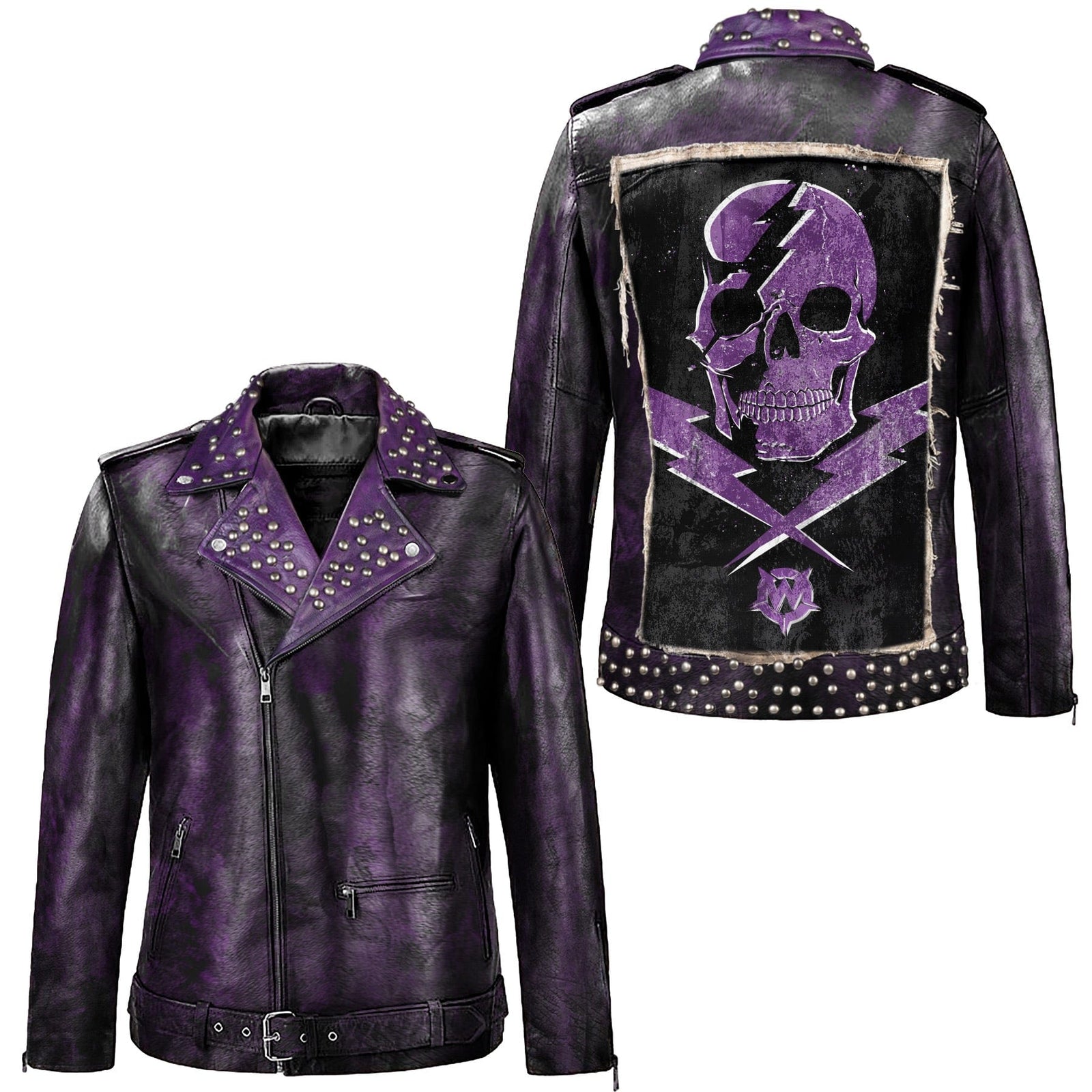 Custom Chop Shop Jacket Wornstar Custom Jacket - Deep Purple Thunderstruck