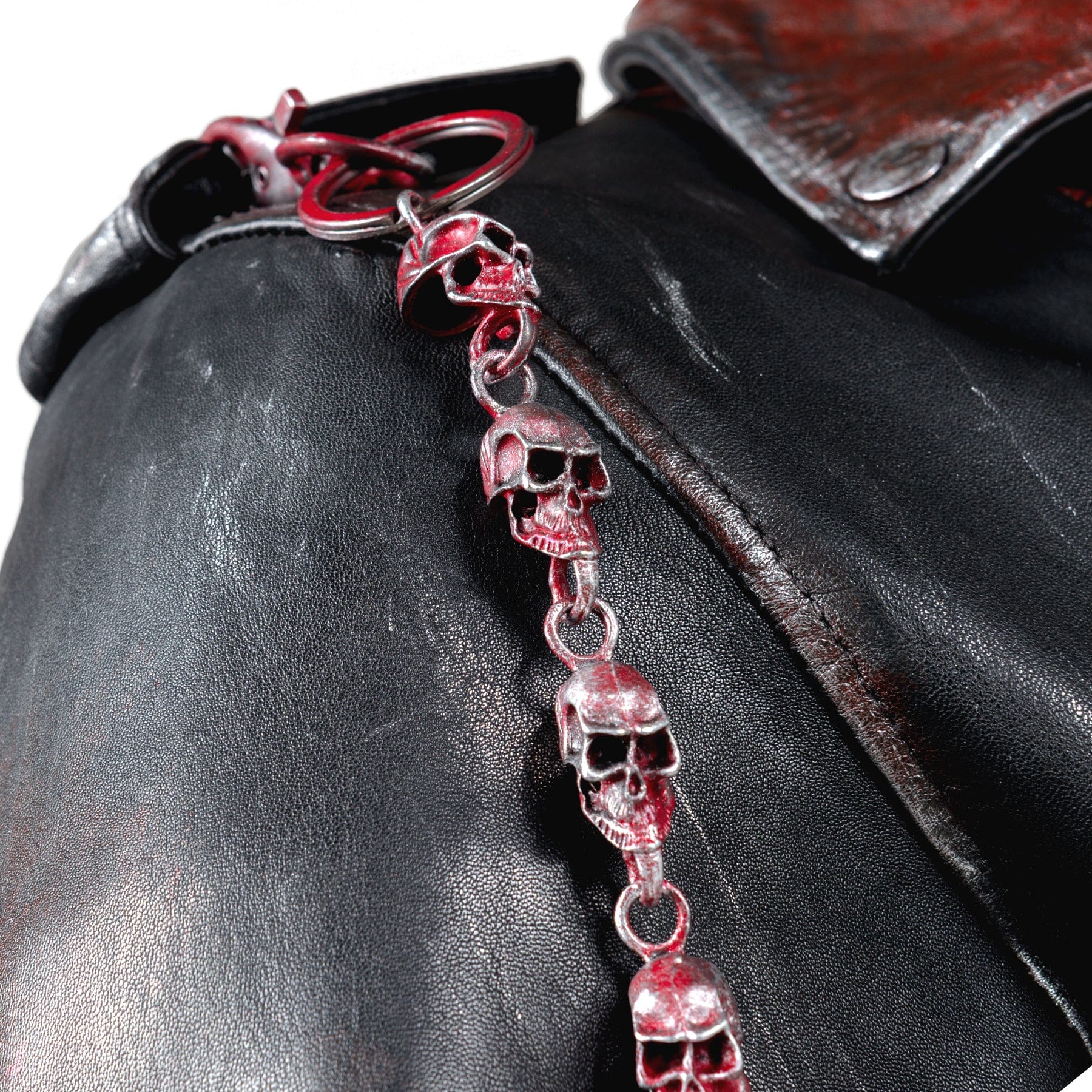 Custom Chop Shop Jacket Wornstar Custom Jacket - Fueled by Rock n Roll - Black and Red - Size XL