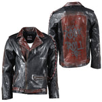 Custom Chop Shop Jacket Wornstar Custom Jacket - Fueled by Rock n Roll - Black and Red - Size XL