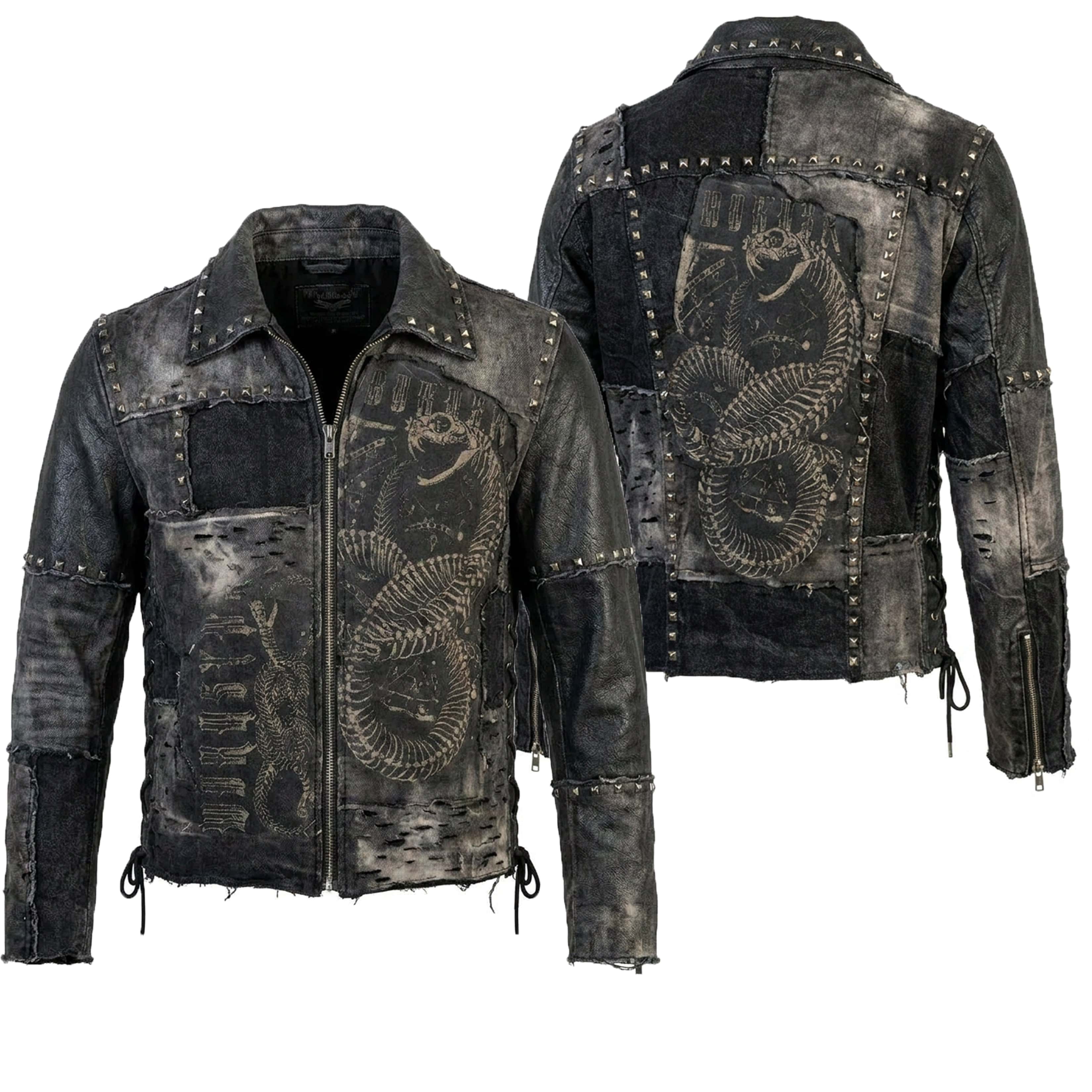 Custom Chop Shop Jacket Wornstar Custom Jacket - Ouroboros