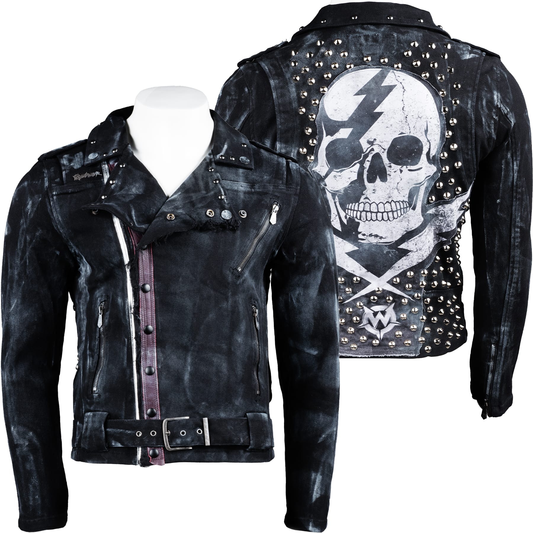 Custom Chop Shop Jacket Wornstar Custom Jacket - Studded Thunderstruck - Ready to Ship