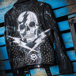 Custom Chop Shop Jacket Wornstar Custom Jacket - Studded Thunderstruck - Ready to Ship