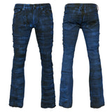 Custom Chop Shop Pants Wornstar Custom Jeans - Bandage - Cobalt Blue Alloy Washed