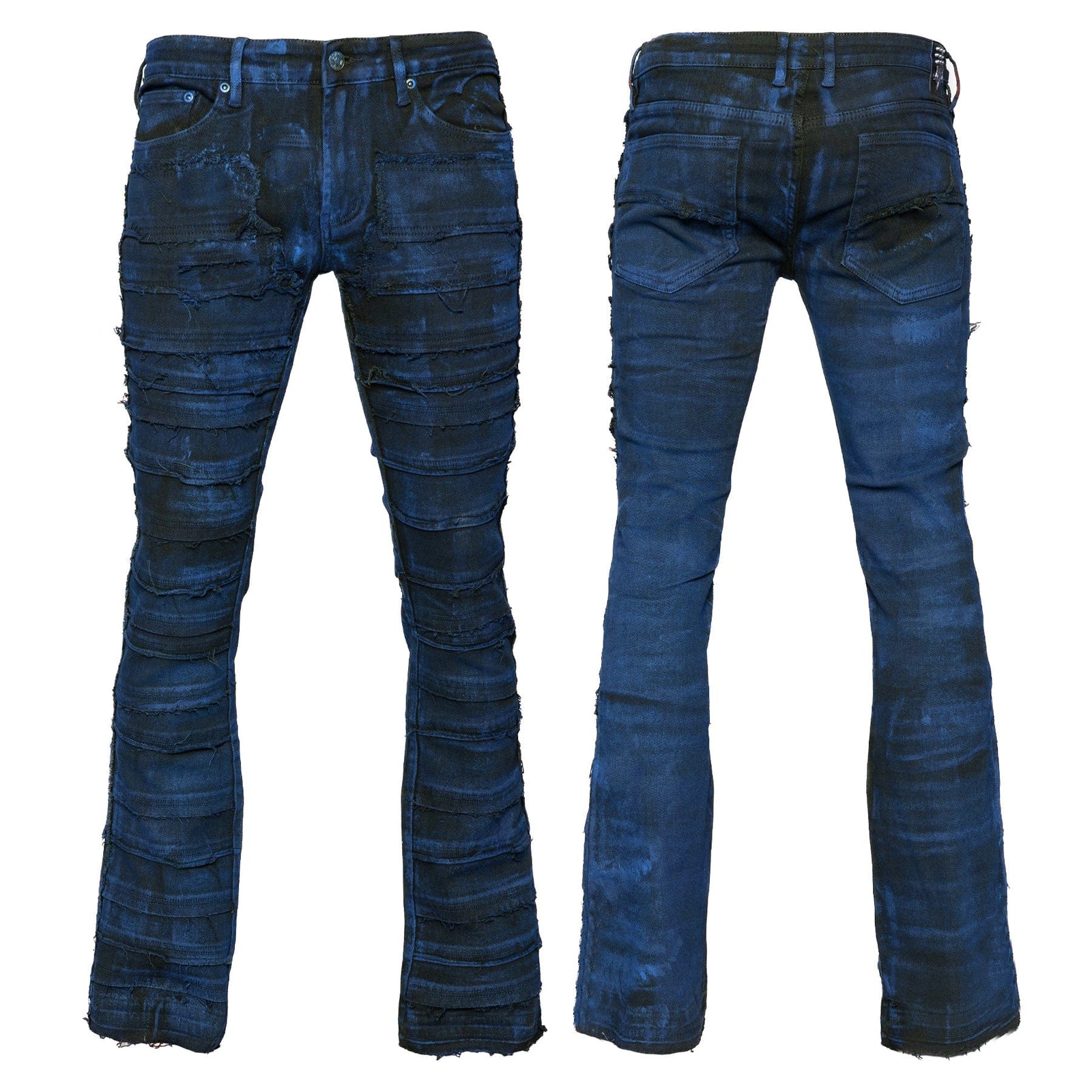 Custom Chop Shop Pants Wornstar Custom Jeans - Bandage - Cobalt Blue Alloy Washed