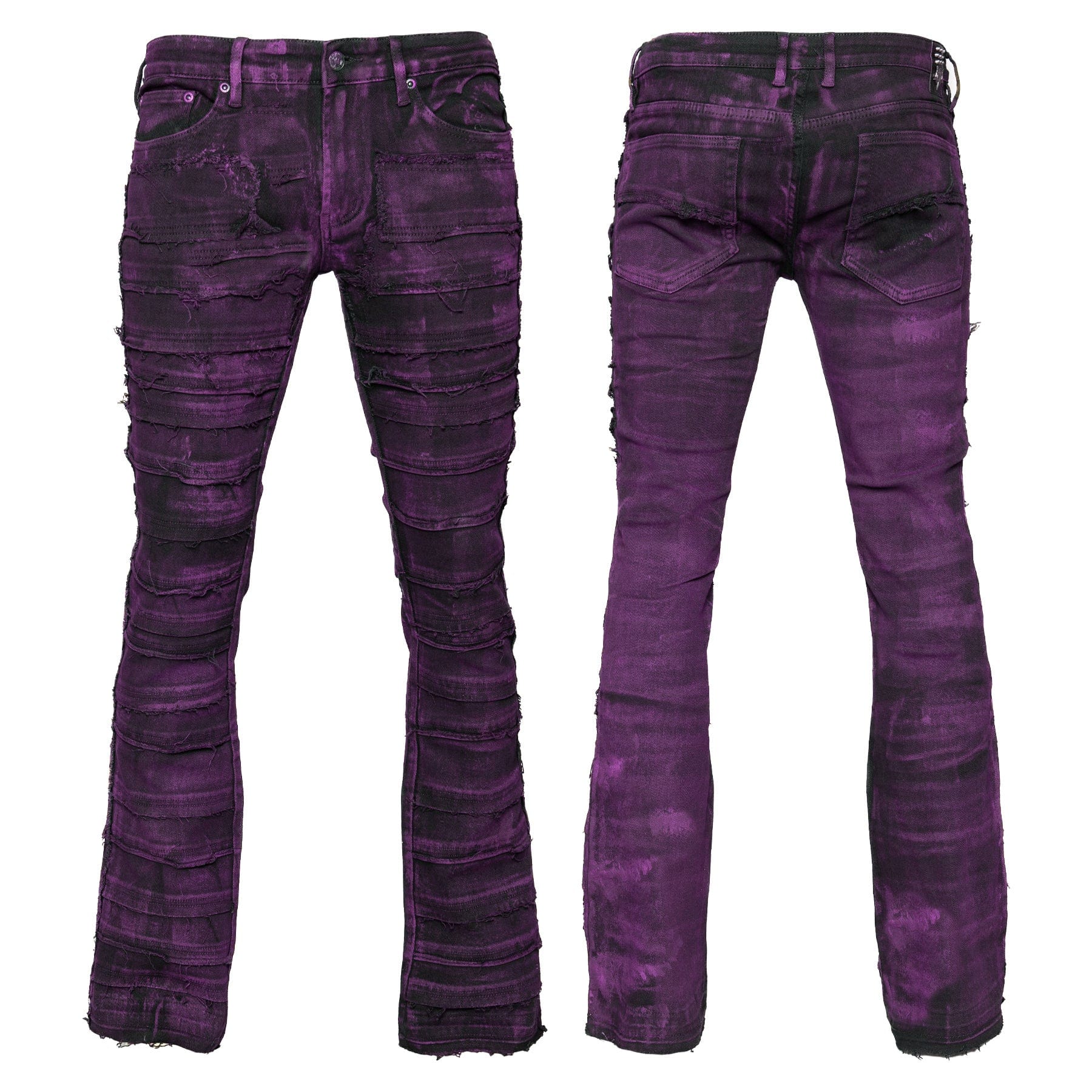 Custom Chop Shop Pants Wornstar Custom Jeans - Bandage - Purple Haze - Alloy Washed