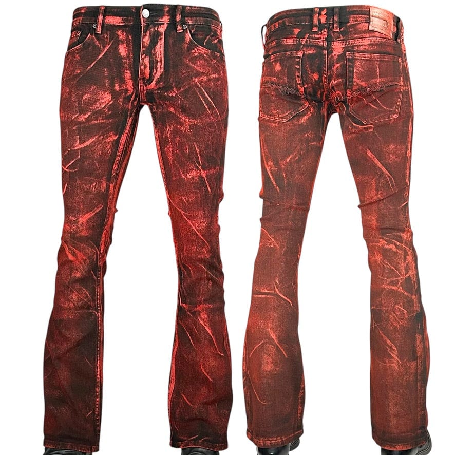 Custom Chop Shop Pants Wornstar Custom Jeans - Black Cherry Bomb Alloy Washed