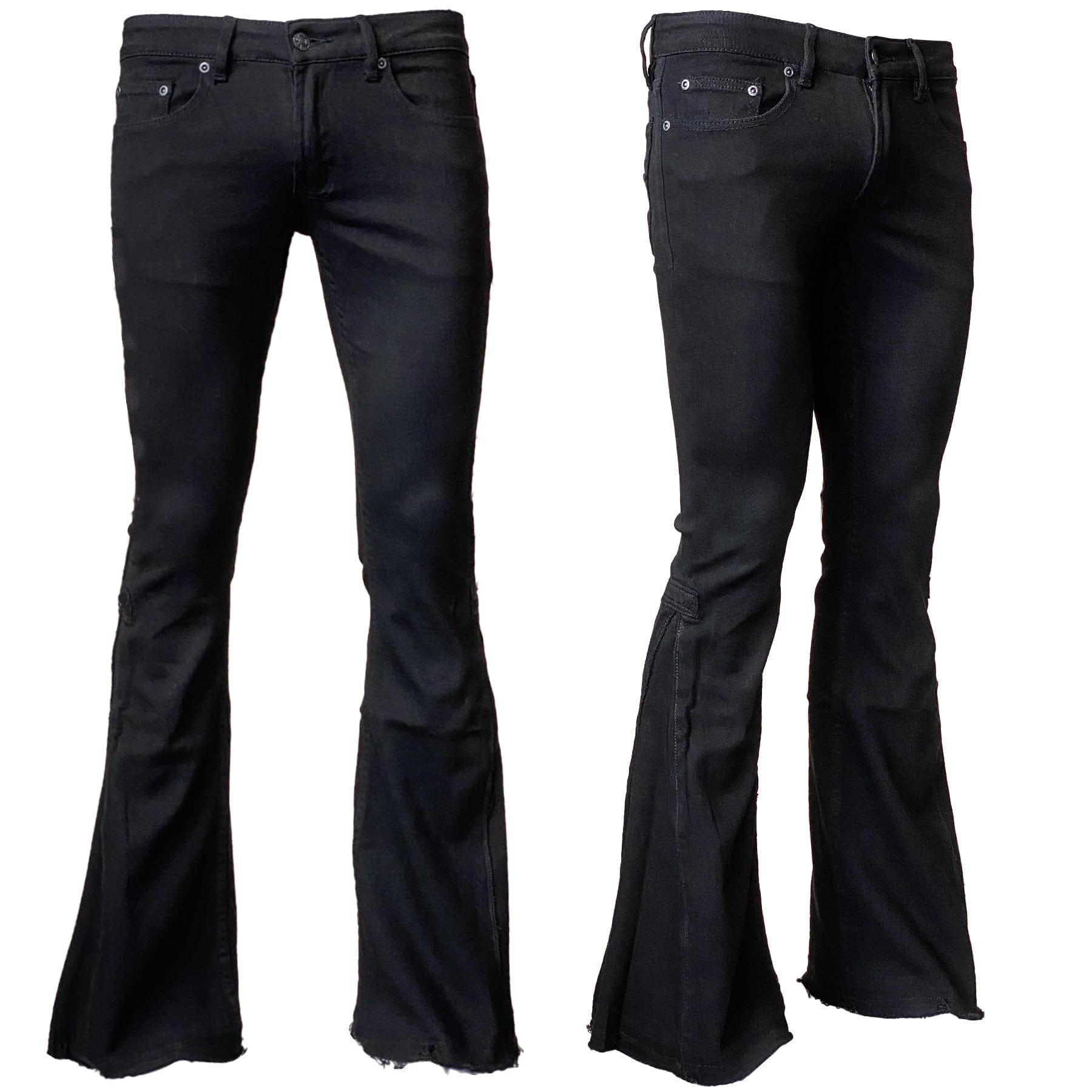 Custom Chop Shop Pants Wornstar Custom Jeans - Black Inset Flare