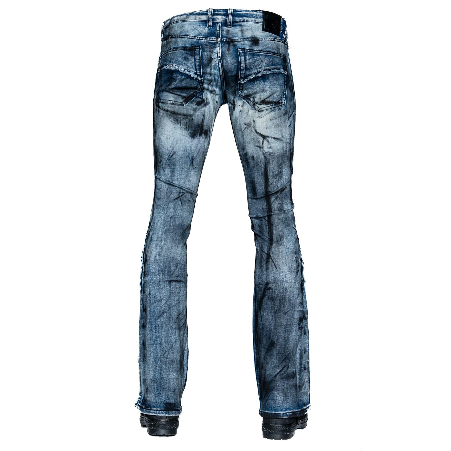 Custom Chop Shop Pants Wornstar Custom Jeans - Black Onyx Alloy Wash - Side Button
