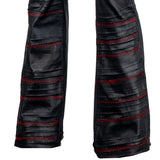 Custom Chop Shop Pants Wornstar Custom Jeans - Black Waxed Bandage with Red Stitching