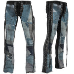 Custom Chop Shop Pants Wornstar Custom - Jeans - Blue Denim Patchwork - Drab
