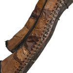 Custom Chop Shop Pants Wornstar Custom Jeans - Brown Leather Patchwork