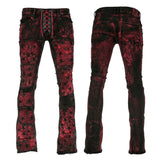 Custom Chop Shop Pants Wornstar Custom Jeans - Crimson Dawn Skye - Lace Up Fly