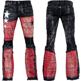 Custom Chop Shop Pants Wornstar Custom Jeans - Crimson Orion Sample - Ready to Ship - Size 32x34