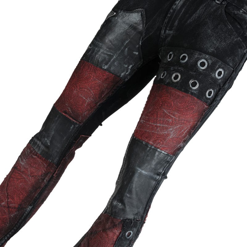 Women's Gothic Punk Faux Leather Pants Lace Up Skinny PU Leather Jean Look  Leggings Rock Club Moto Legging Trousers Black at Amazon Women's Clothing  store