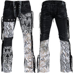 Custom Chop Shop Pants Wornstar Custom Jeans - Customized Ivory Python - Ready to Ship