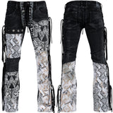 Custom Chop Shop Pants Wornstar Custom Jeans - Customized Ivory Python - Ready to Ship