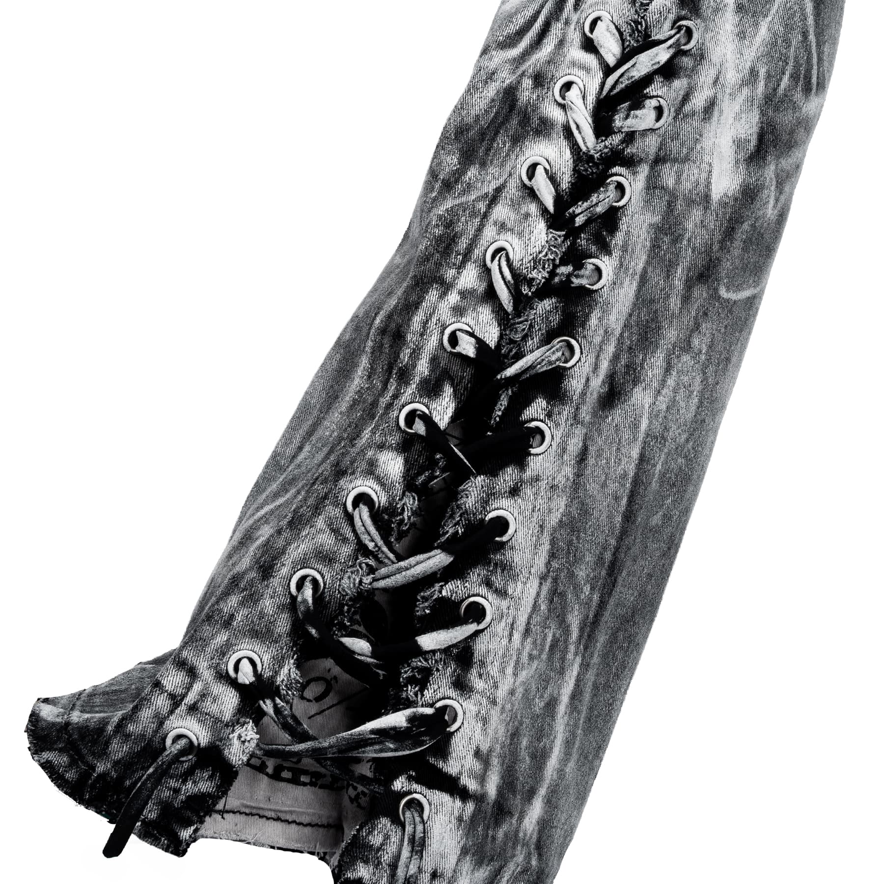 Custom Chop Shop Pants Wornstar Custom Jeans - Cutlass White Alloy Washed - Ready to Ship - Size 36x34