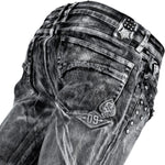 Custom Chop Shop Pants Wornstar Custom Jeans - Cutlass White Alloy Washed - Ready to Ship - Size 36x34