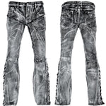 Custom Chop Shop Pants Wornstar Custom Jeans - Cutlass White Alloy Washed - Ready to Ship - Size 36x34