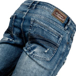Custom Chop Shop Pants Wornstar Custom Jeans - Distressed Blue - Ready to ship - Size 34x33