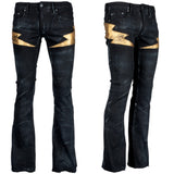 Custom Chop Shop Pants Wornstar Custom Jeans - Distressed Golden Thunderstruck - Ready to ship