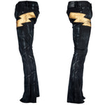 Custom Chop Shop Pants Wornstar Custom Jeans - Distressed Golden Thunderstruck - Ready to ship