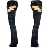 Custom Chop Shop Pants Wornstar Custom Jeans - Distressed Golden Thunderstruck - Ready to ship