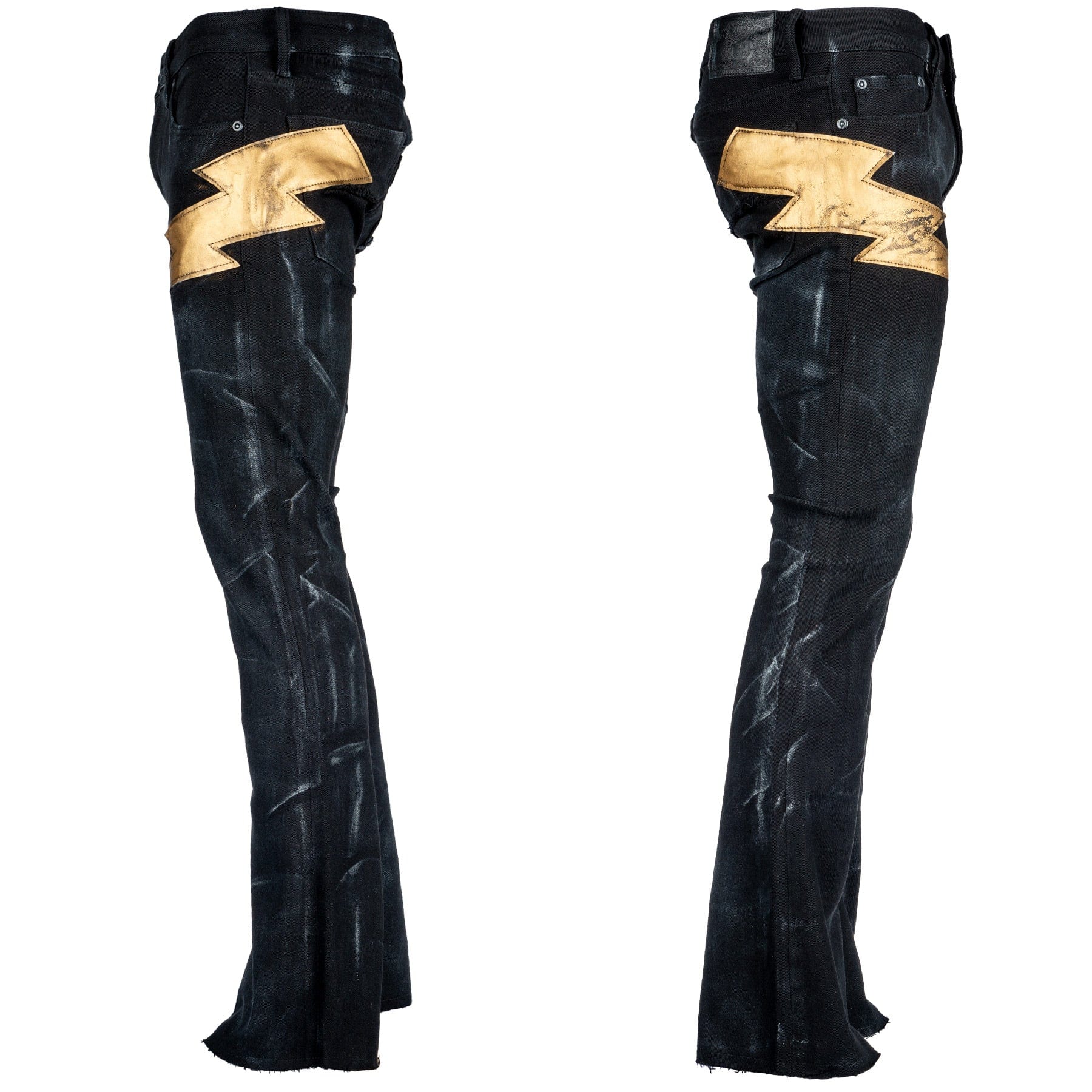 Custom Chop Shop Pants Wornstar Custom Jeans - Distressed Golden Thunderstruck - Ready to ship