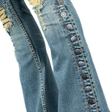 Custom Chop Shop Pants Wornstar Custom Jeans - Diurne - Black Patchwork - Ready to Ship - Size 33x32