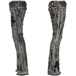 Custom Chop Shop Pants Wornstar Custom Jeans - Double Crossed - Ready to Ship - Size 32x34