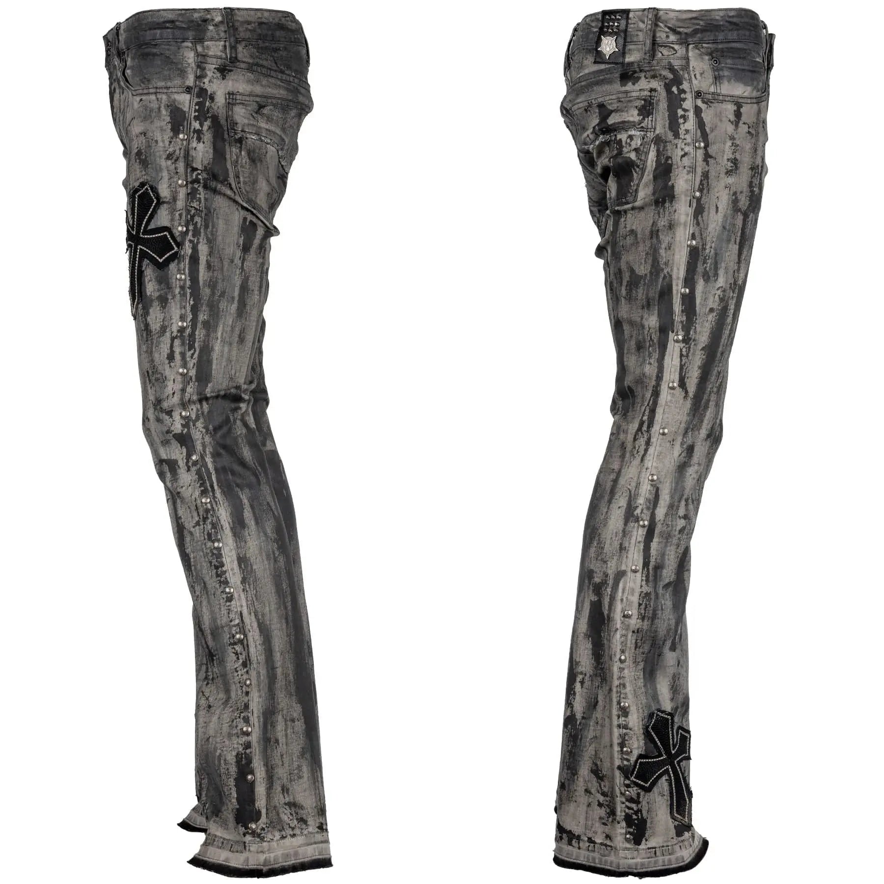 Custom Chop Shop Pants Wornstar Custom Jeans - Double Crossed - Ready to Ship - Size 32x34