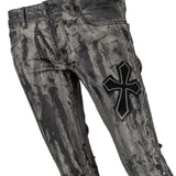 Custom Chop Shop Pants Wornstar Custom Jeans - Double Crossed - Ready to Ship - Size 32x34